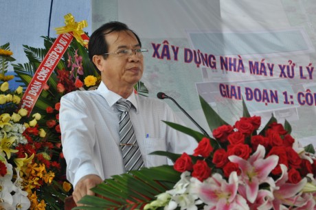 Ông Nguyễn Văn Tân - Phó TGĐ VRG  phát biểu tại lễ khởi công